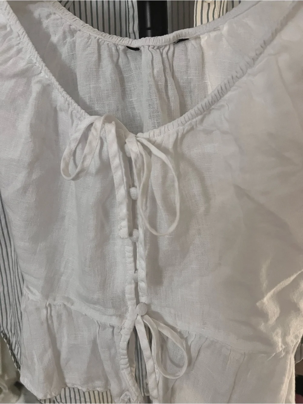 Zara white puff
